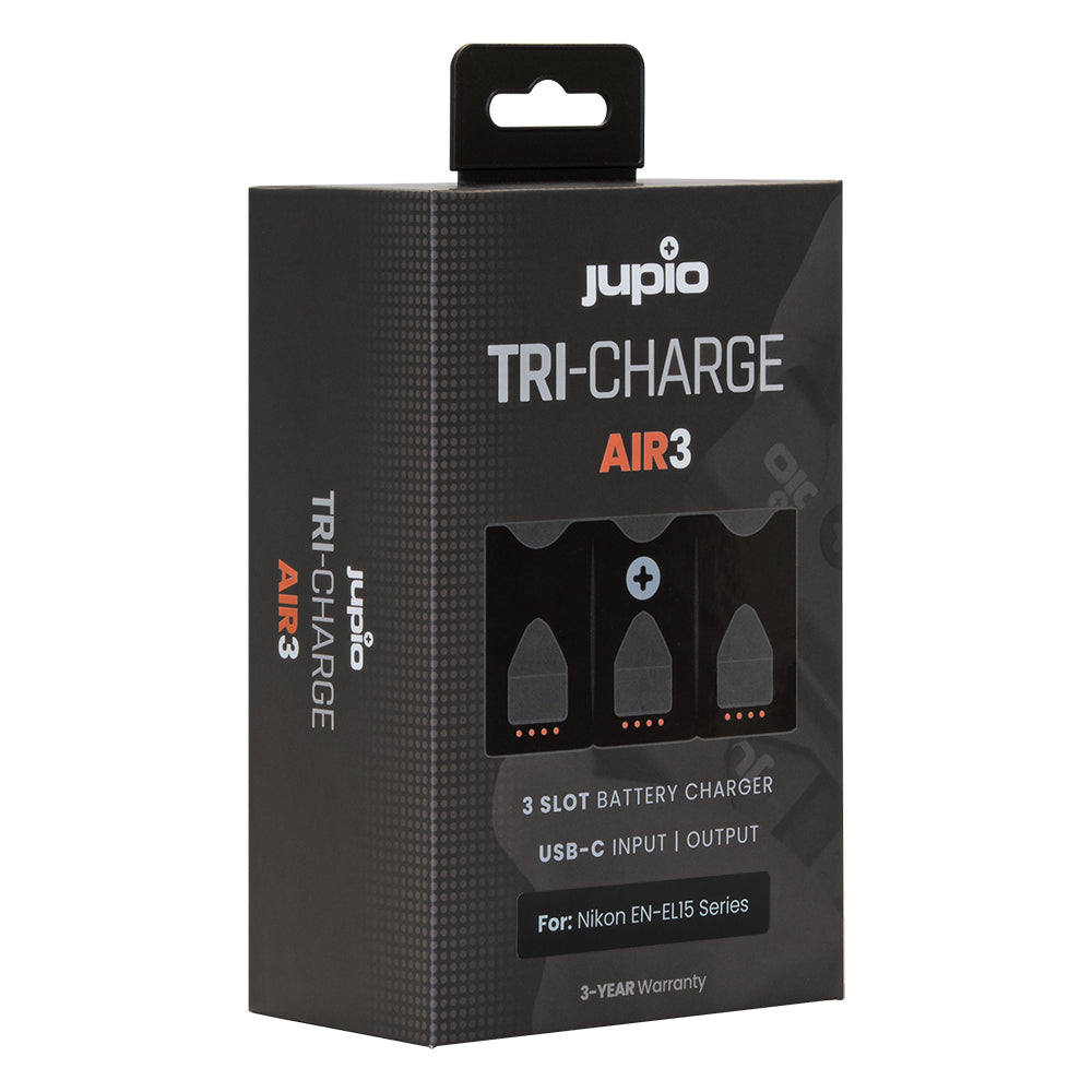 USB-C charging and power bank ports on Jupio Tri-Charge Air3