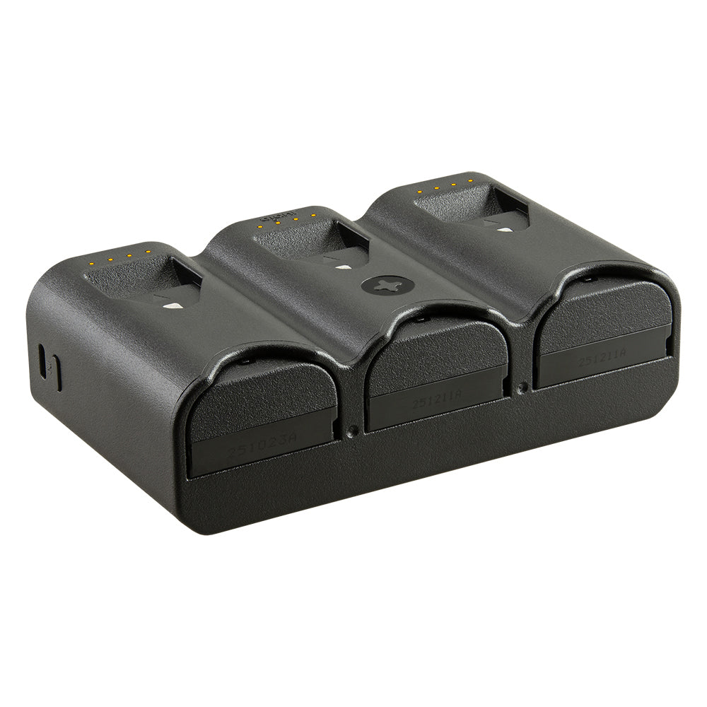 LED charge indicators on Jupio Tri-Charge Air3 battery slots