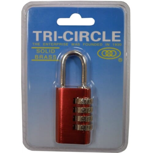 Tri-Circle Suitcase Padlock - Alloy Body 4-Row Combination 30mm