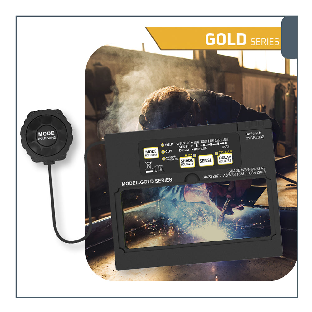 Weldsafe Welding Helmet Gold Slate Racer | Alltrade