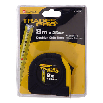 8M x 25mm Metric Steel Tape Measure