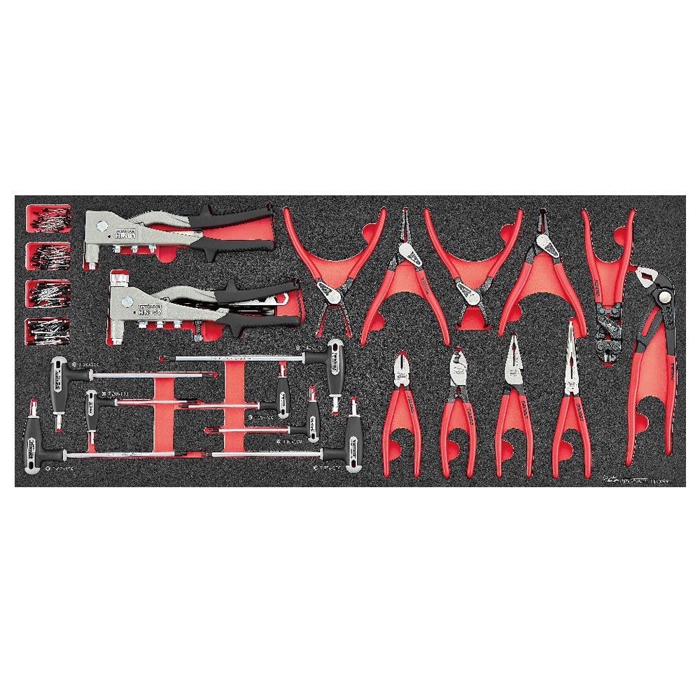 Teng 99-piece general tool set with tools arranged in EVA foam tray