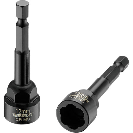 Teng 12mm 1/4in Hex Twist Extractor Cr-Mo | ISL