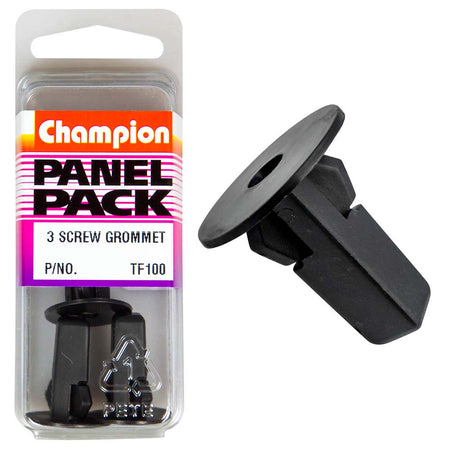 Champion Screw Grommet Black 22mm(L)8x8mm(Hole)20mm(HD) 3pk | ISL