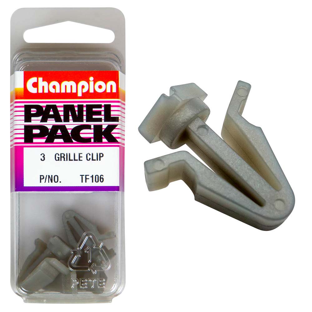 Champion Grille Clip Dark Grey 3pk | ISL