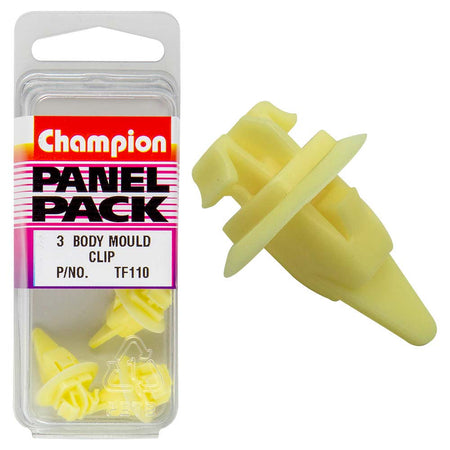 Champion Body Mould Clip Yellow 17mm(L) 17mm(HD) 3pk | ISL