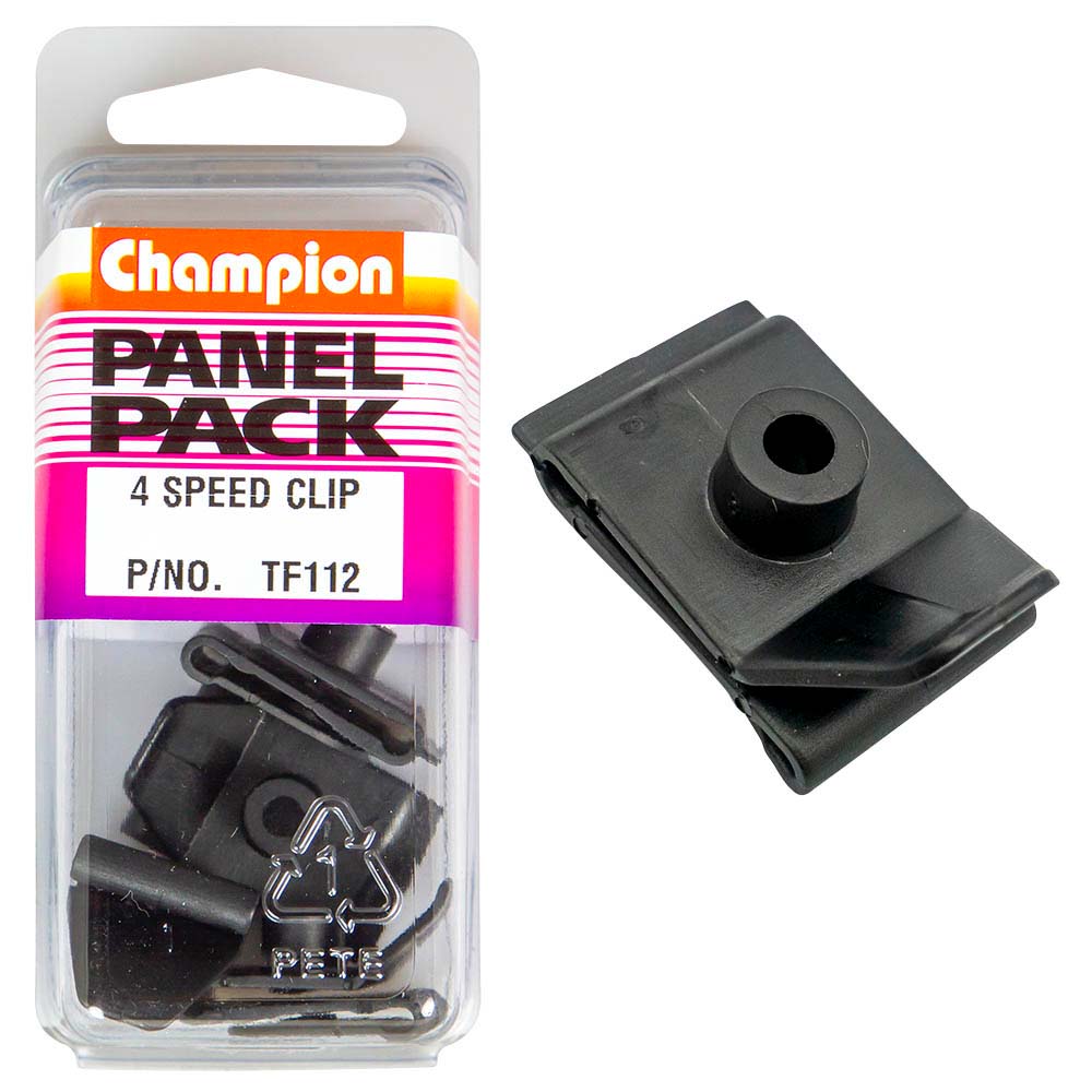 Champion Speed Clip Black 4.8mm(Screw Size) 4pk | ISL