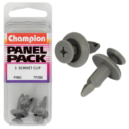 Champion Push Rivet Grey 18mm(L) 6mm(Hole) 15mm(HD) 3pk | ISL
