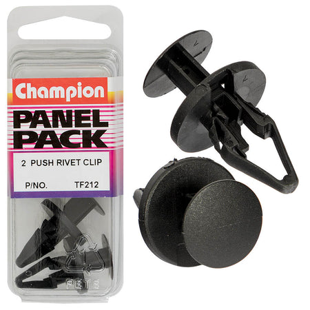 Champion Push Rivet Black 20mm(L) 8.5mm(Hole) 20mm(HD) 2pk | ISL