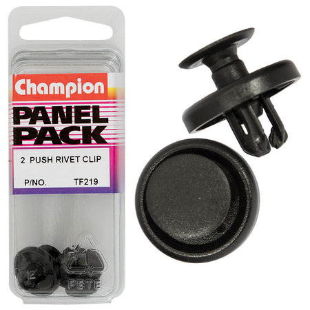 Champion Push Rivet Black 7.5mm(L) 7mm(Hole) 18mm(HD) 2pk | ISL