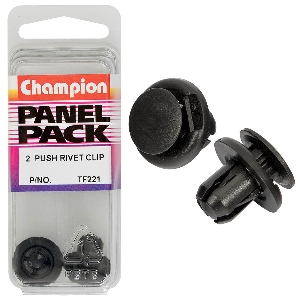 Champion Push Rivet Black 17mm(L) 18mm(HD) 2pk | ISL