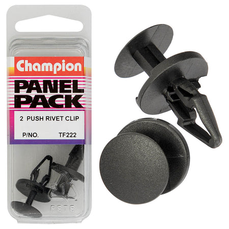 Champion Push Rivet Black 17.5mm(L) 6.5mm(Hole) 18mm(HD) 2pk | ISL