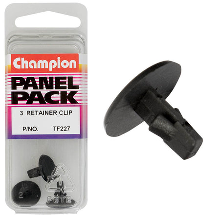 Champion Retainer Clip Black 10mm(L) 14mm(HD) 3pk | ISL