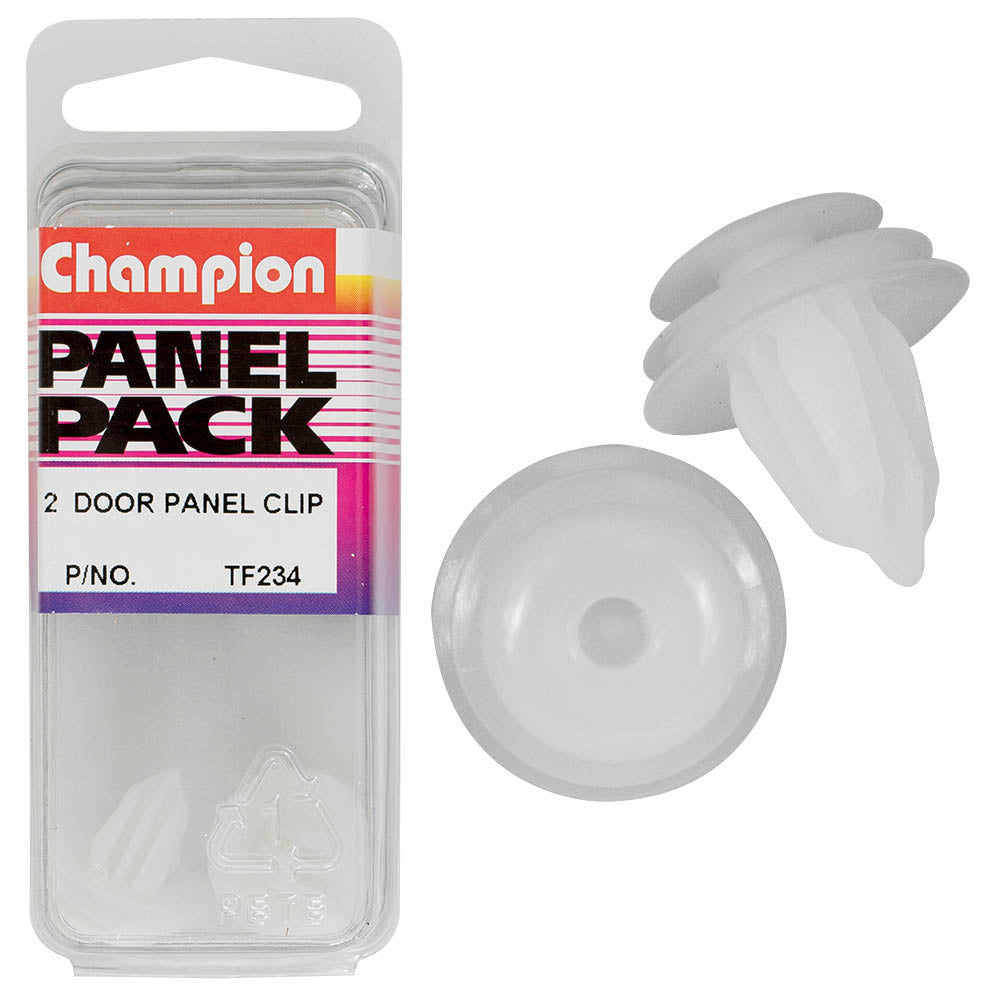 Champion Trim Clip Black 9mm(Hole) Head 13mm(Top HD) 2pk | ISL