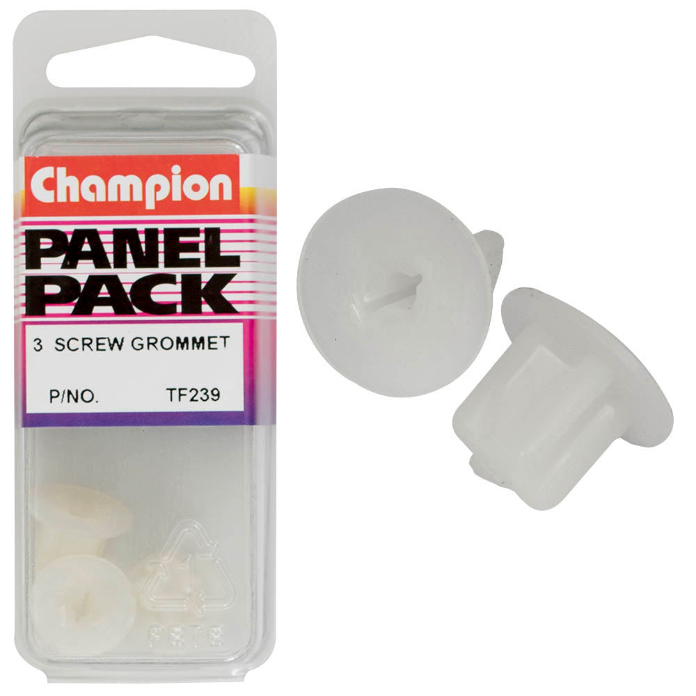 Champion Screw Grommet Clear 11.2mm(L) 15.8mm(HD) 3pk | ISL