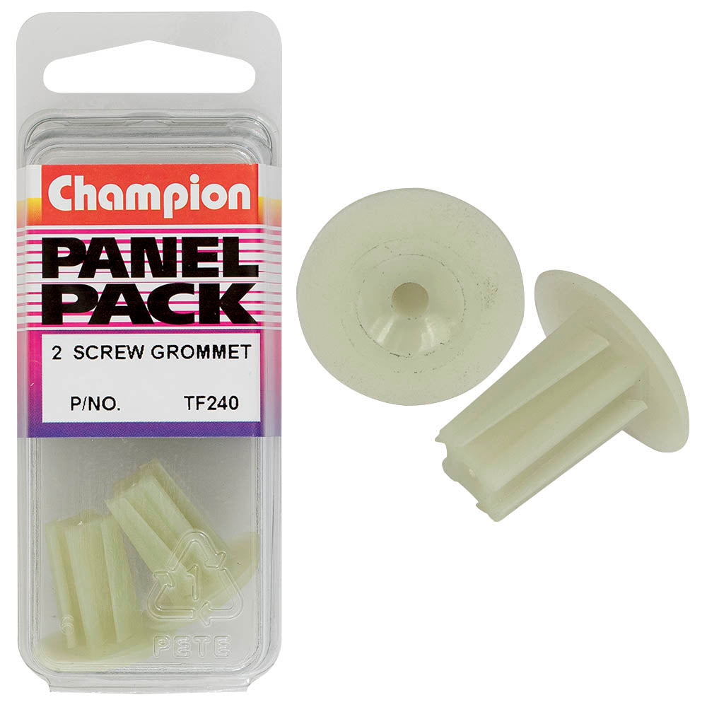 Champion Screw Grommet Clear 22mm(W) 20mm(L) 12mm(Hole) 2pk | ISL