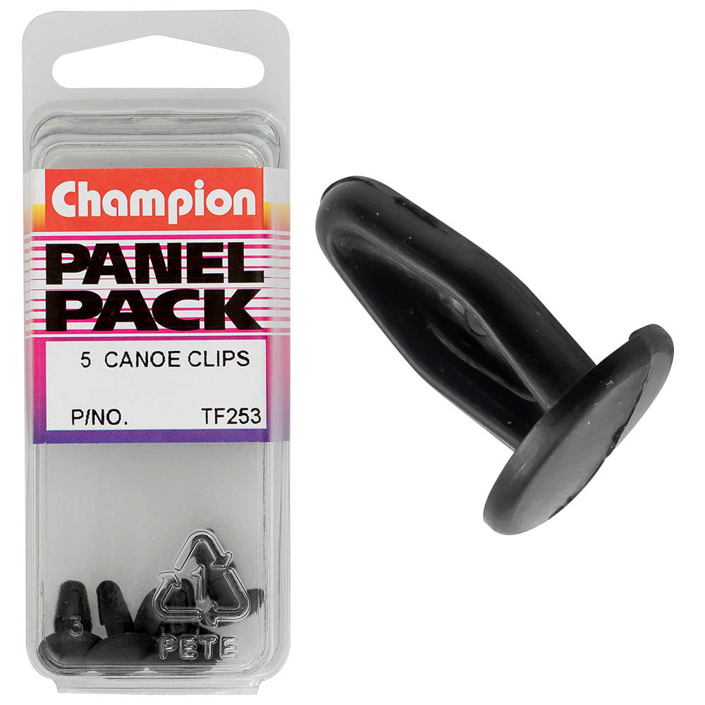 Champion Canoe Clip Black 14mm(L) 6mm(Hole) 11mm(HD) 5pk | ISL