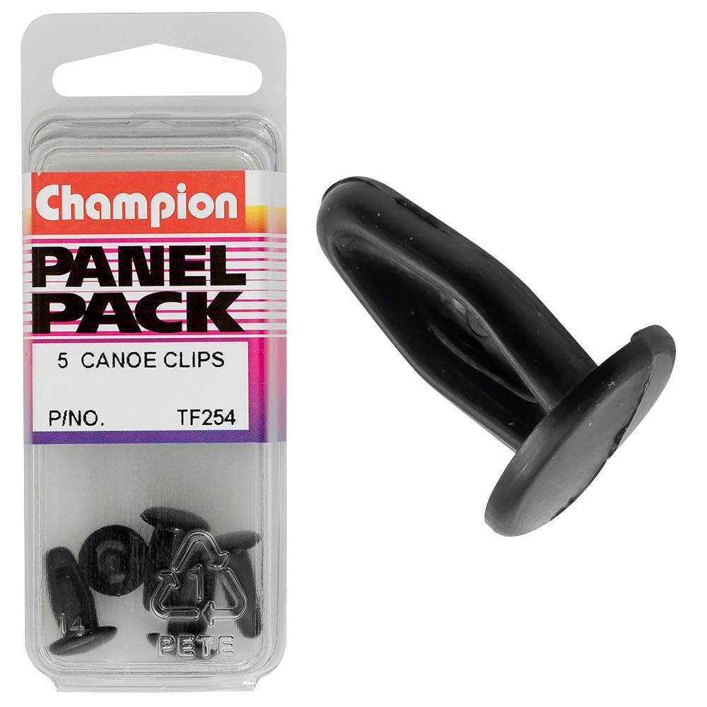 Champion Canoe Clip Black 16mm(L) 6mm(Hole) 11mm(HD) 5pk | ISL