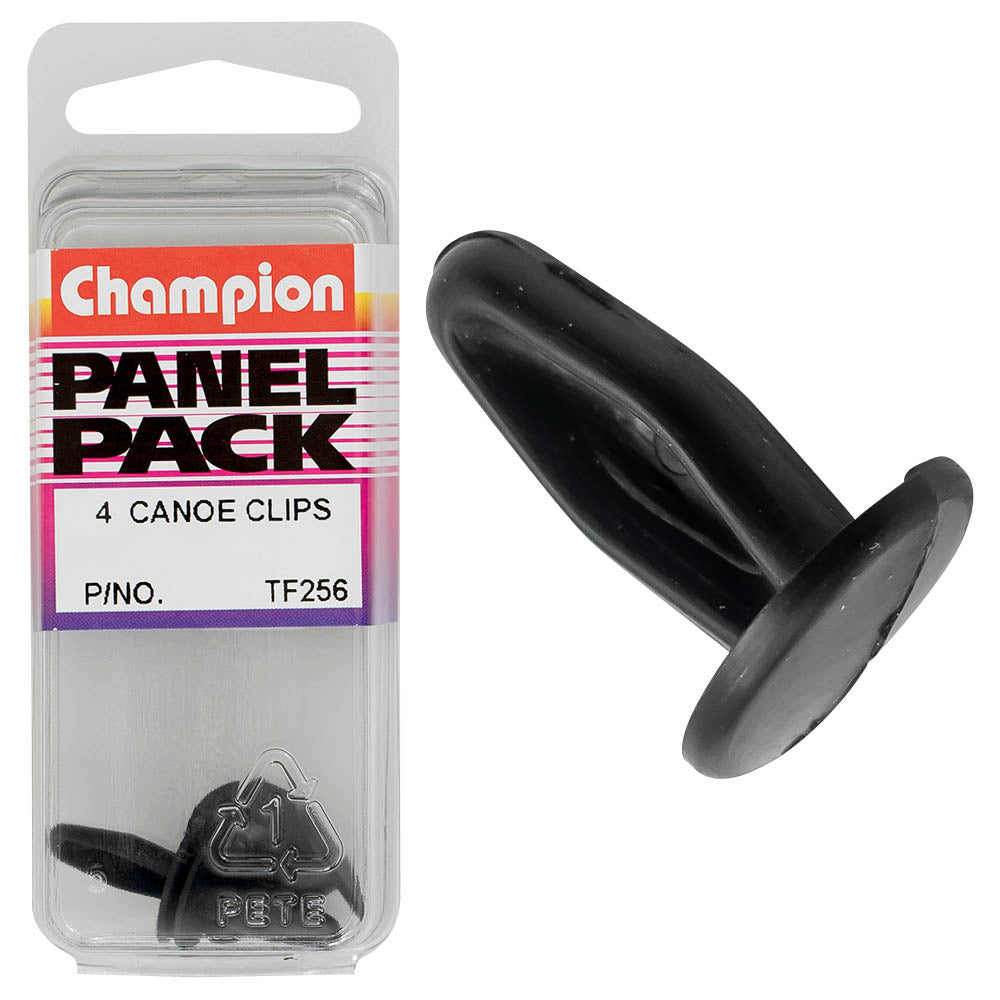 Champion Canoe Clip Black 15mm(L) 6mm(Hole) 14mm(HD) 4pk | ISL