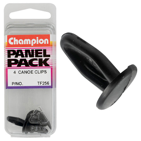Champion Canoe Clip Black 15mm(L) 6mm(Hole) 14mm(HD) 4pk | ISL