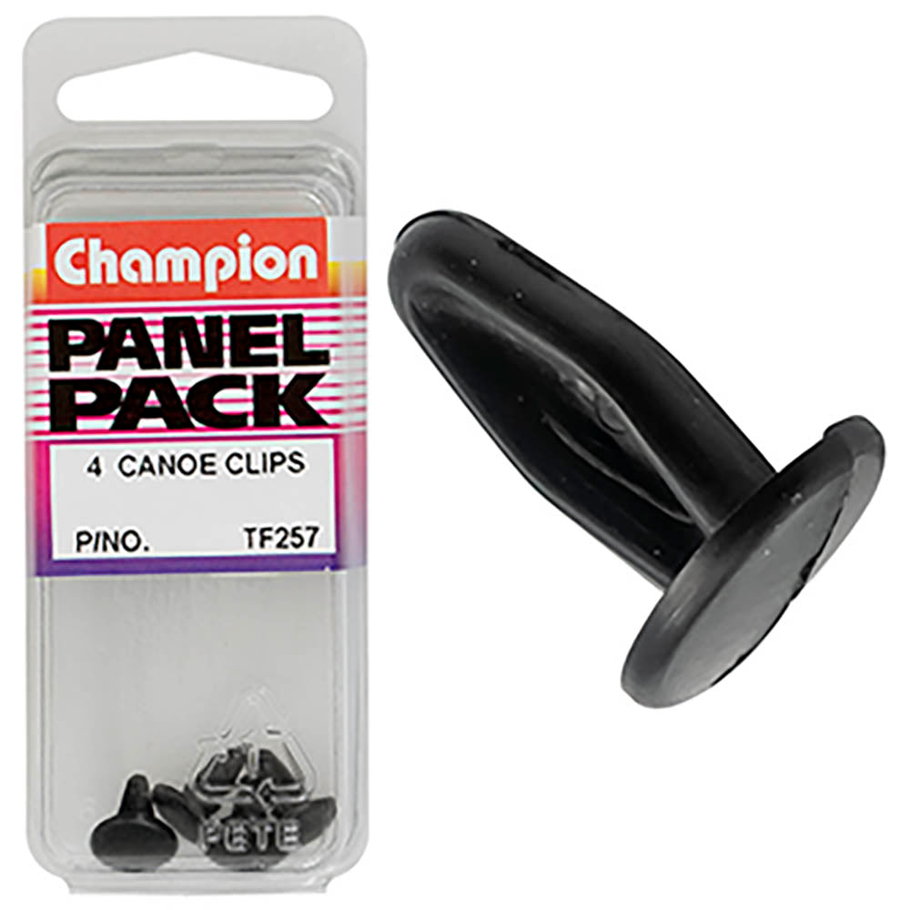 Champion Canoe Clip Black 11.7mm(L) 9.8mm(HD) 4pk | ISL