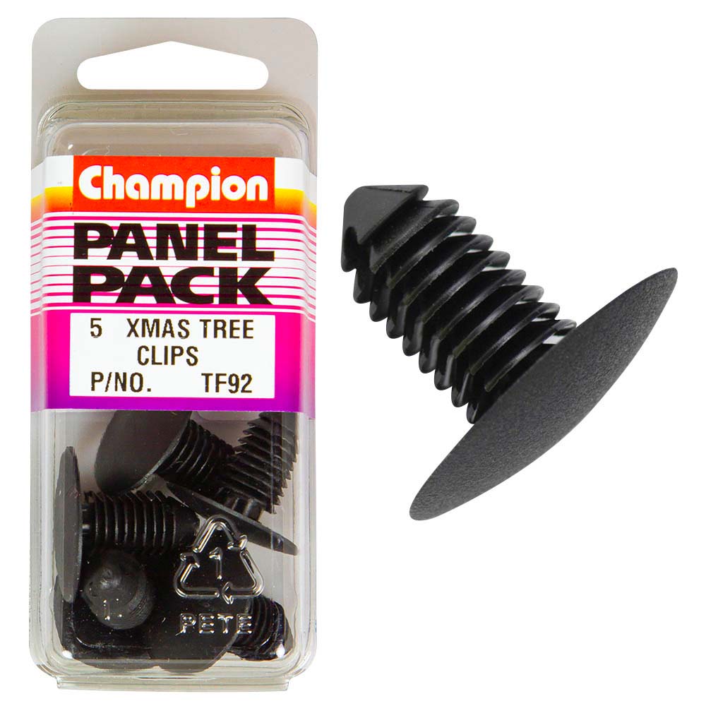 Champion Xmas Tree Clips Black 21mm(L)10mm(Hole)25mm(HD) 5pk | ISL