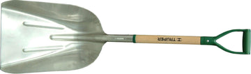 Truper grain shovel with aluminium scoop head and white ash lacquered handle