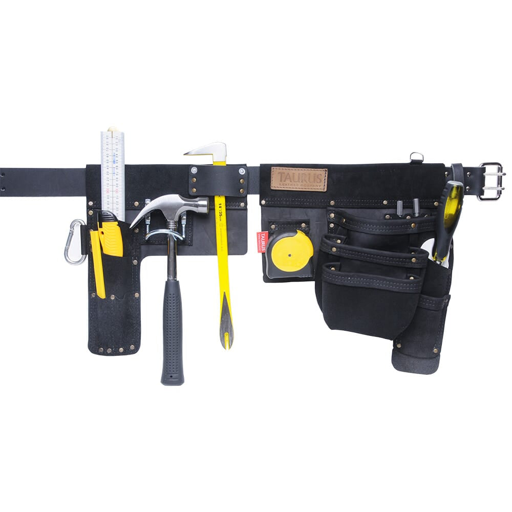 Taurus Leather Heavy Duty Hipster Split Apron L/H Black | Hobeca