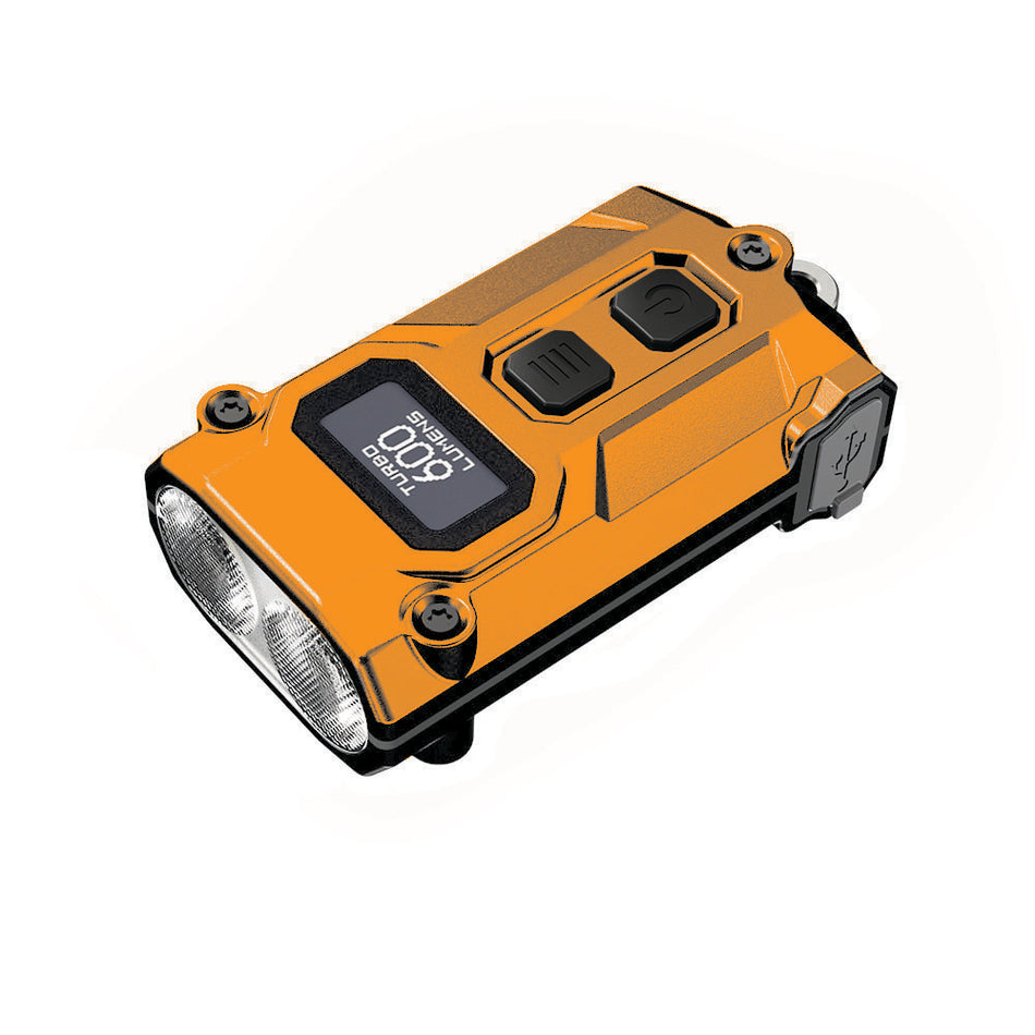 Nitecore 600 Lumen Usb-C Rechargeable Keychain Flashlight Orange