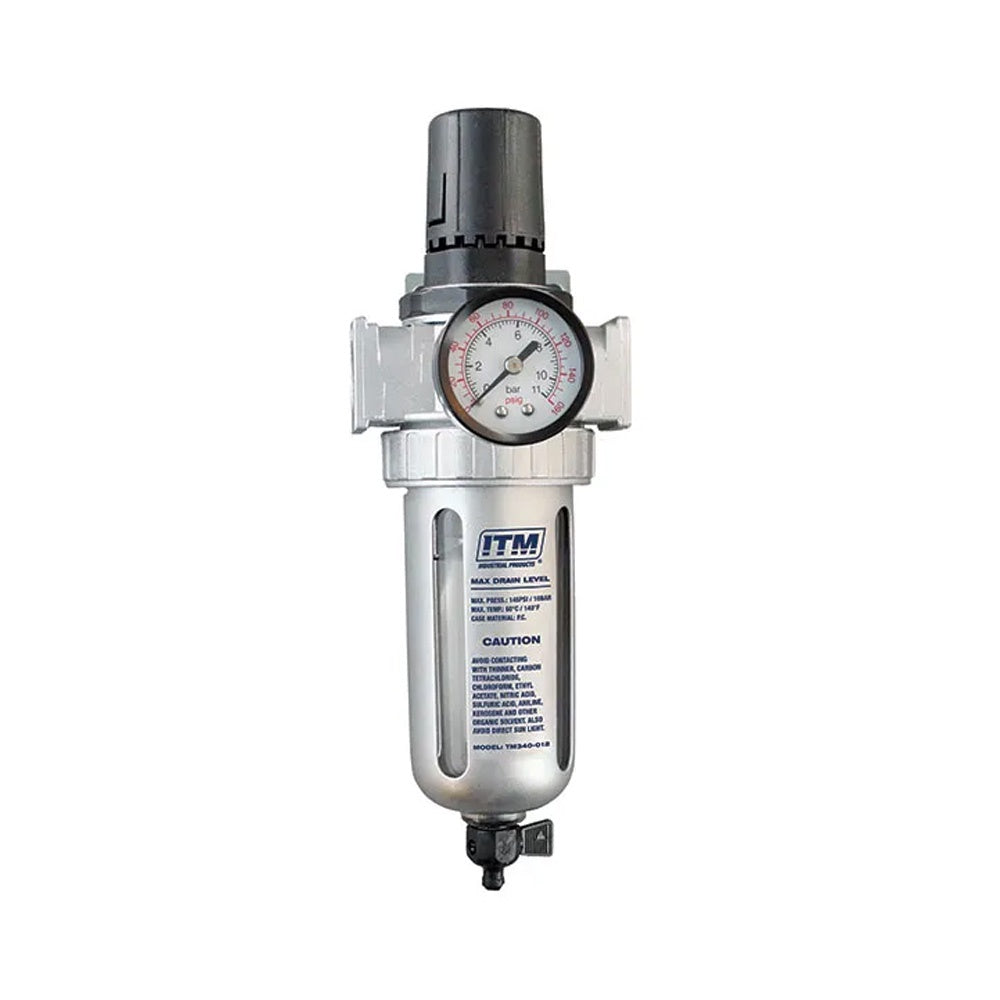 ITM 1/4 inch heavy-duty filter regulator with mounting bracket