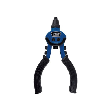 ITM twin handle easy pull riveter with 5 nozzles for 3.2mm to 6.4mm rivets