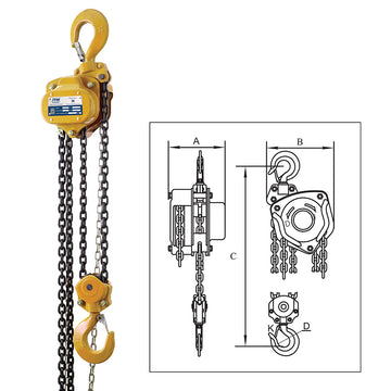 ITM Chain Block-Heavy Duty-3 Ton-3 Meter Lift