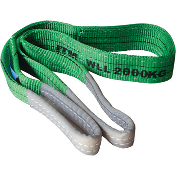 ITM flat web lifting sling 2 tonne 1m length with green colour coding