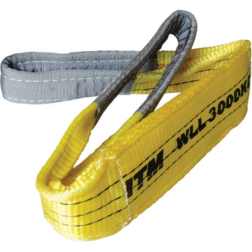 ITM flat web lifting sling 3 tonne 3m length, yellow colour coded
