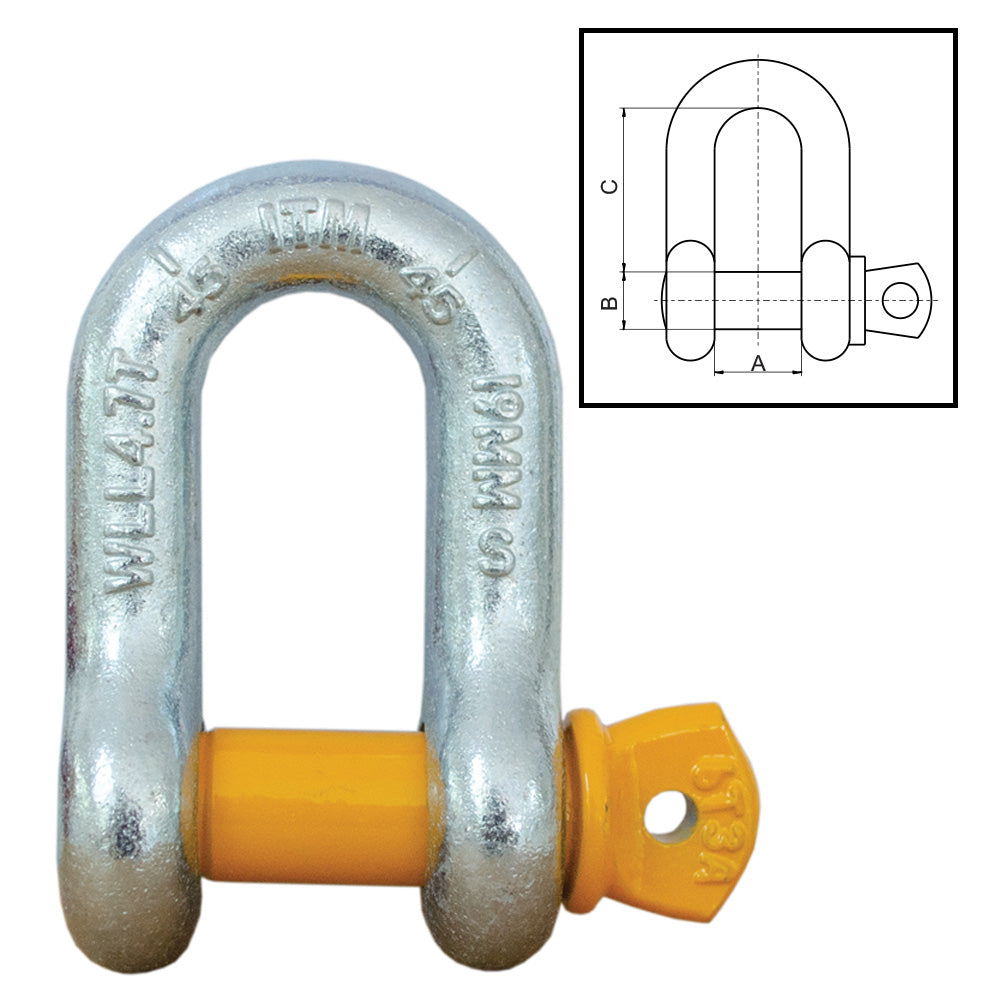 ITM Dee Shackle-Yellow Pin GS Screw Body - ISL_TM9200-00506