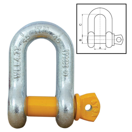 ITM Dee Shackle-Yellow Pin GS Screw Body - ISL_TM9200-00506