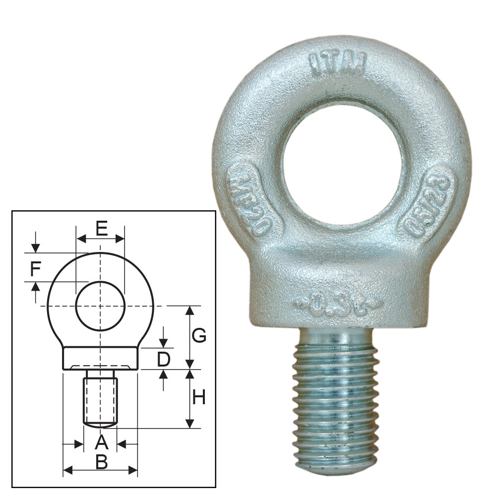 ITM Lifting Collared Eyebolt w/ Thread BS - ISL_TM9240-01080