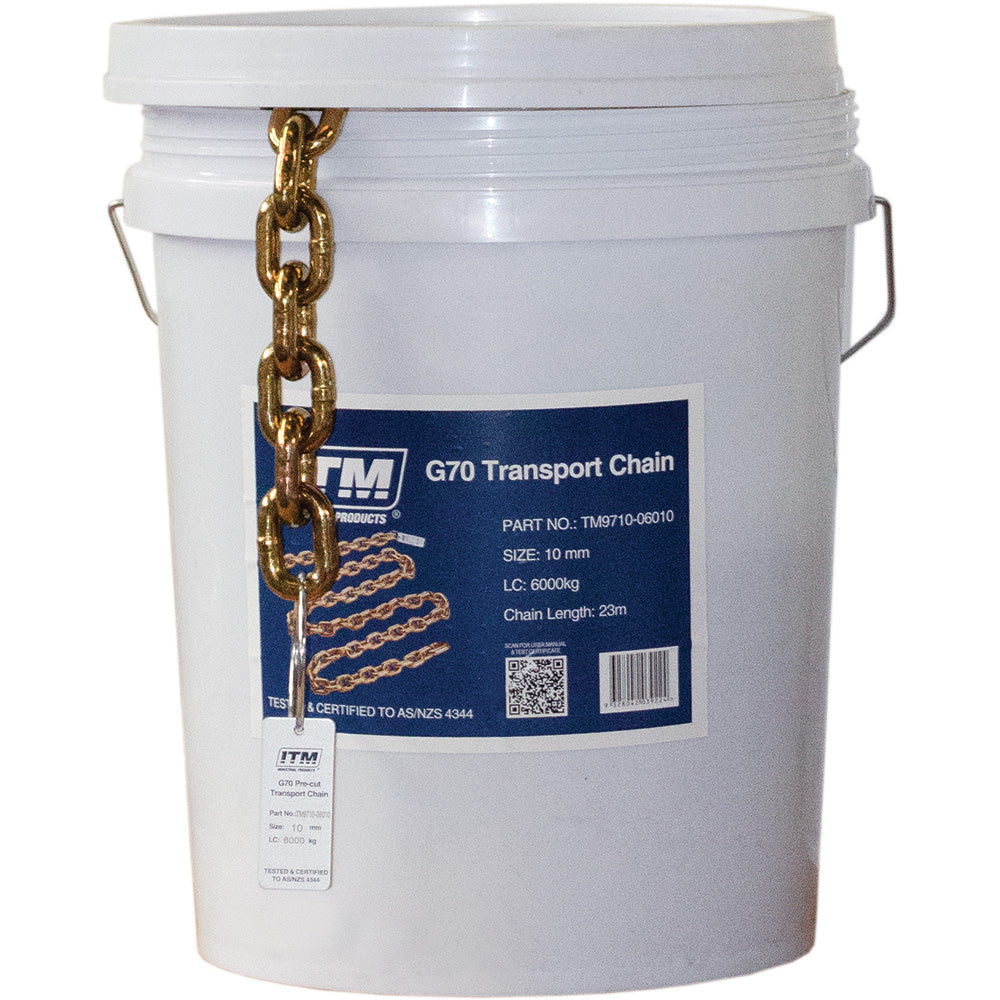 ITM G70 Pre-Cut Transport Chain 50kg Lashing Cap - ISL_TM9710-02306