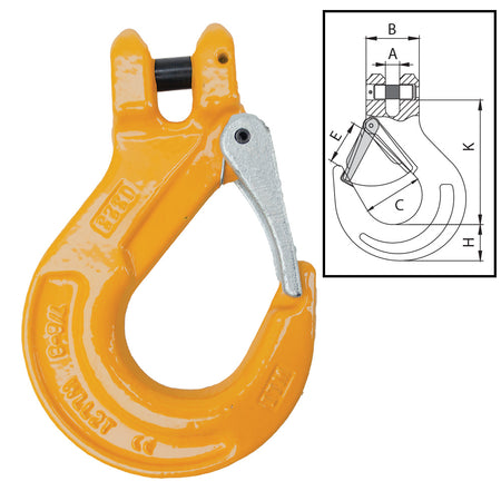 ITM G80 Clevis Sling Hook w/ Safety Chain - ISL_TM9804-01206