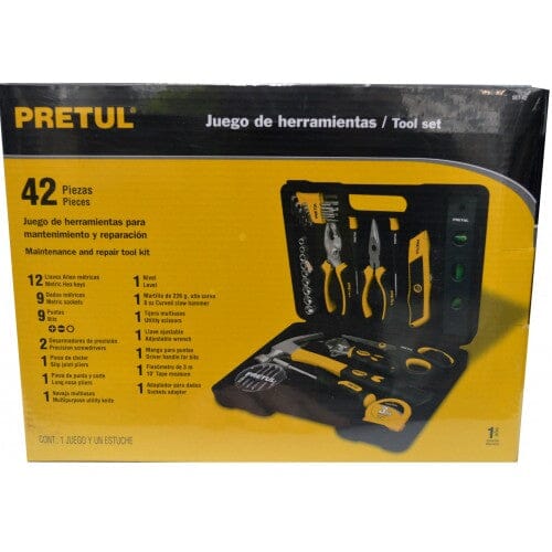 Pretul Tool Set in Plastic Case 42-pce