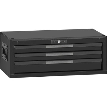Teng Pro35 26in three-drawer tool chest in matte black, front view