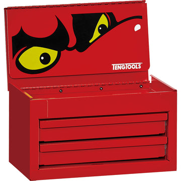 Teng Pro35 11-inch red tool chest with 2 drawers, front view