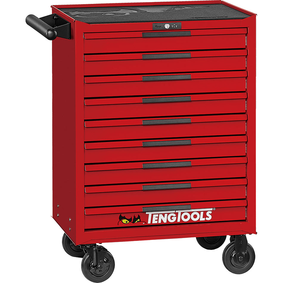 Teng Pro35 26in Roller Cabinet 9 Drawers Red