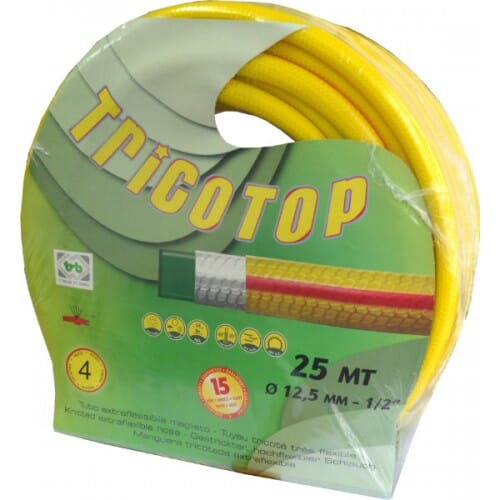 Adflex Plastic Garden Hose - Premium 12mm x 25m Tricotop
