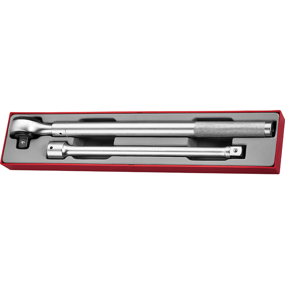 Teng 2pc 3/4in Dr. Extendable Ratchet Set - TTX-Tray