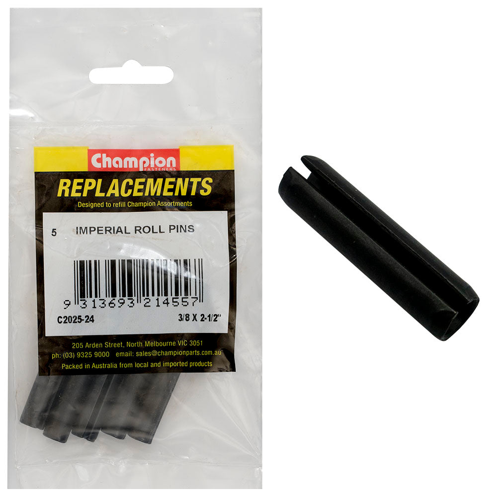 Champion 3/8 x 2-1/2in Imperial Roll Pin -5pk | ISL