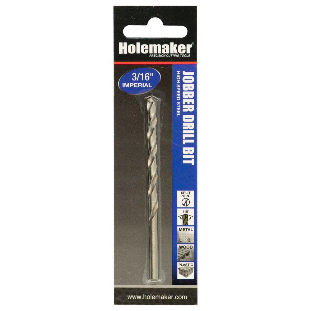 Holemaker Jobber Drill 3/16in - 1pc (Carded) | ISL