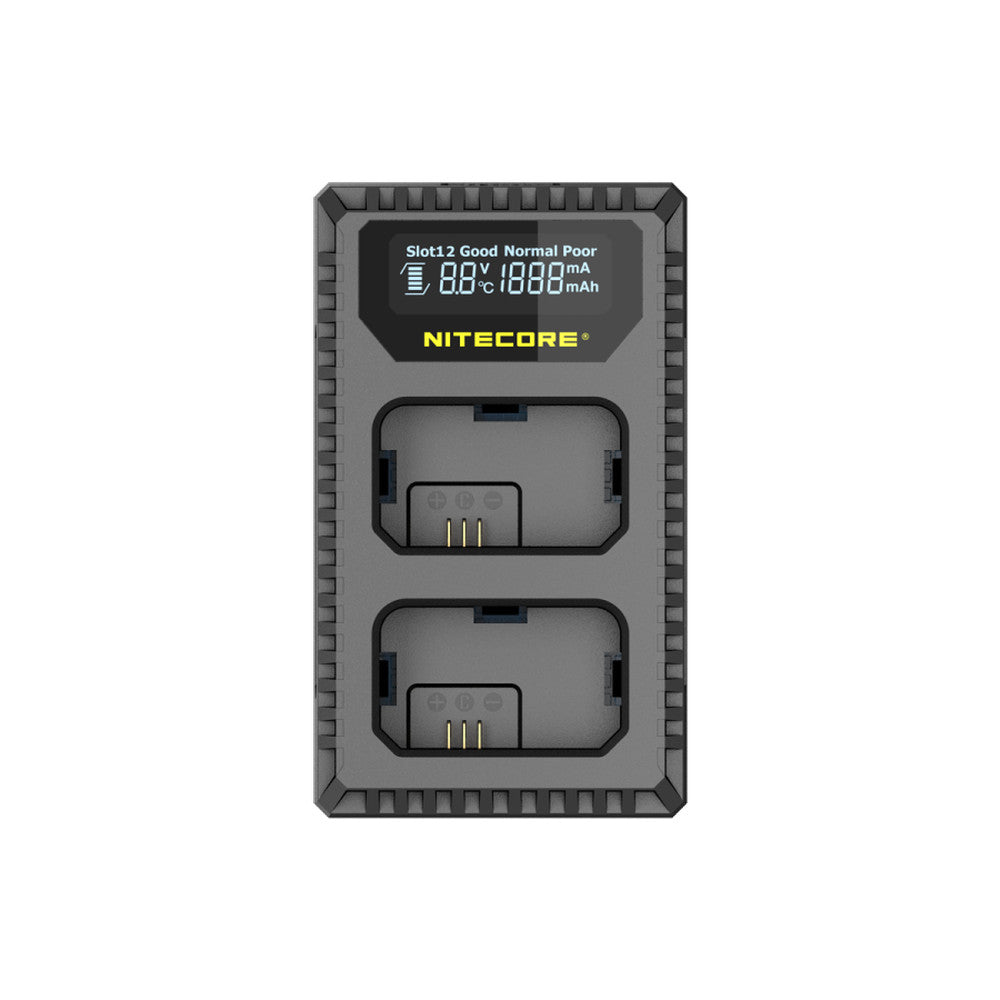 Nitecore Usn1 Dual-Slot Usb Travel Charger For Sony Np-Fw50 Li-Ion Batteries