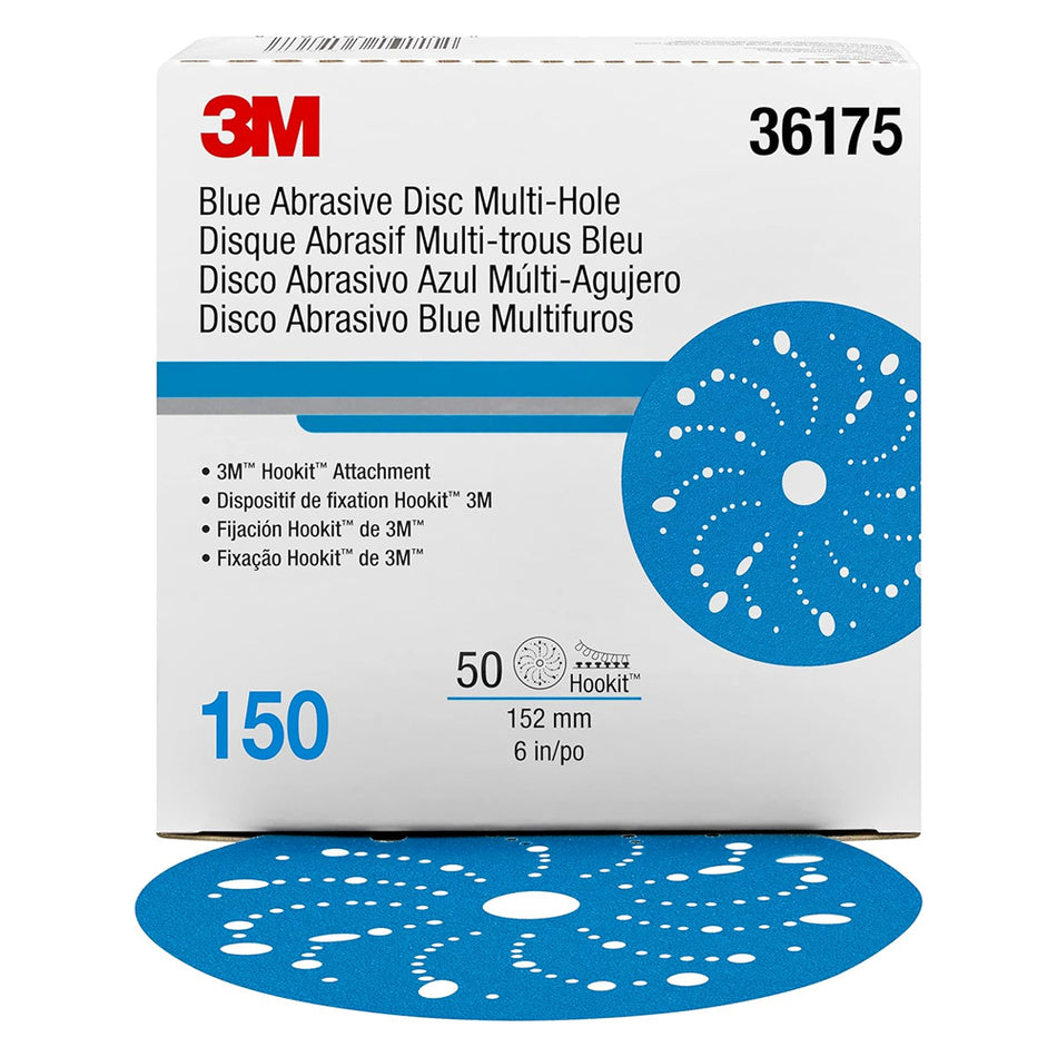 3m 321u 36175 Blue Hookit Disc 150mm 150g