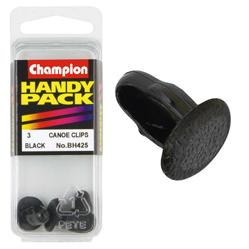 Champion Canoe Trim Clips black 16mm lens pack of 3
